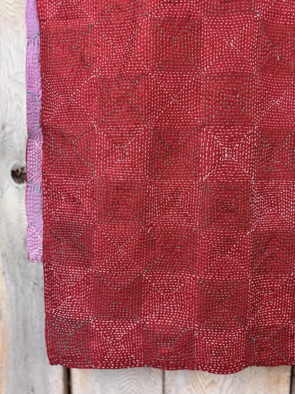 Recycled Kantha Silk Scarf - Image 4