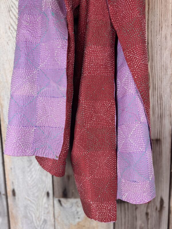 Recycled Kantha Silk Scarf - Image 3