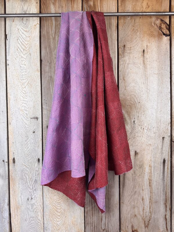 Recycled Kantha Silk Scarf - Image 2