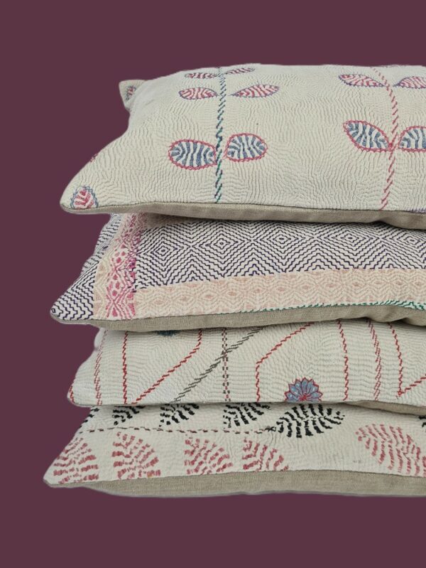 Nakashi Kantha Cushion (mini bolster) - Image 2