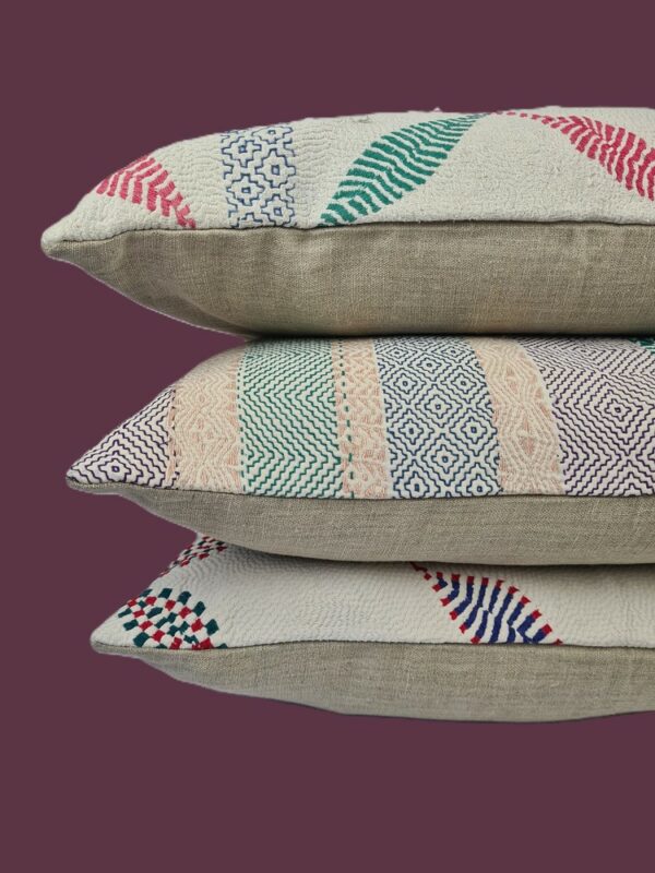 Nakashi Kantha Cushion (med square) - Image 3