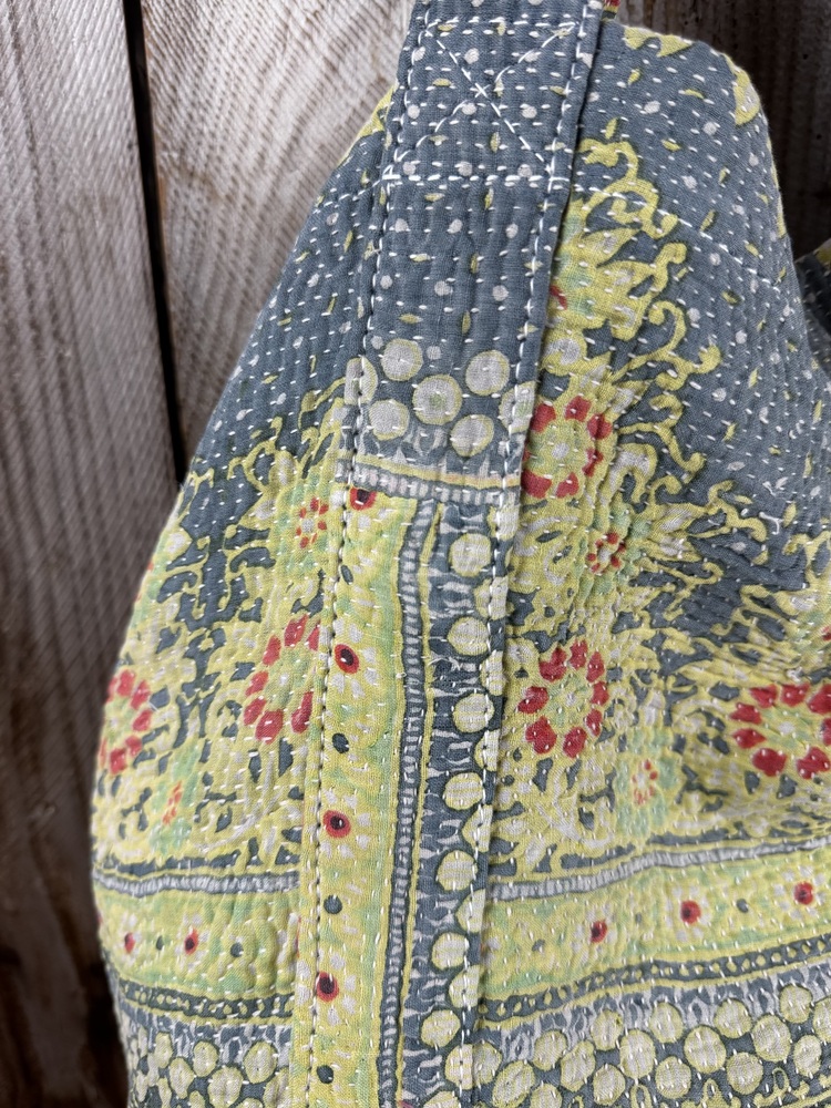 Colourful cotton kantha bags, pockets and purses, great for organising the smaller things in life. Made from recycled kantha quilts for the perfect accessory.