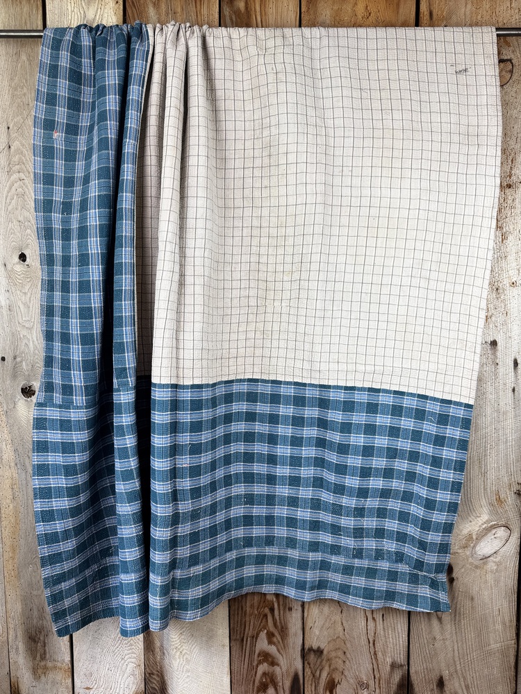 Exquisite vintage Kantha quilt featuring authentic hand-stitched Indian patchwork, responsibly sourced and perfect as unique homeware.