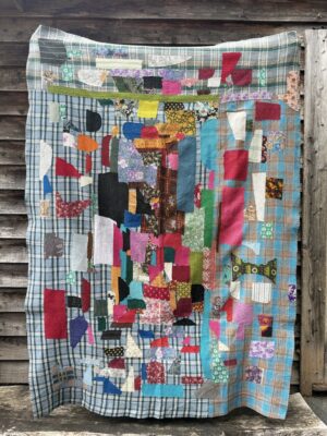 Exquisite vintage Kantha quilt featuring authentic hand-stitched Indian patchwork, responsibly sourced and perfect as unique homeware.