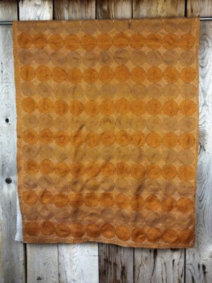Silk scarf made from hand-stitched recycled sari silk.