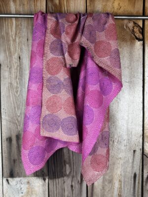 Silk scarf made from hand-stitched recycled sari silk.
