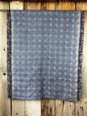 Silk scarf made from hand-stitched recycled sari silk.
