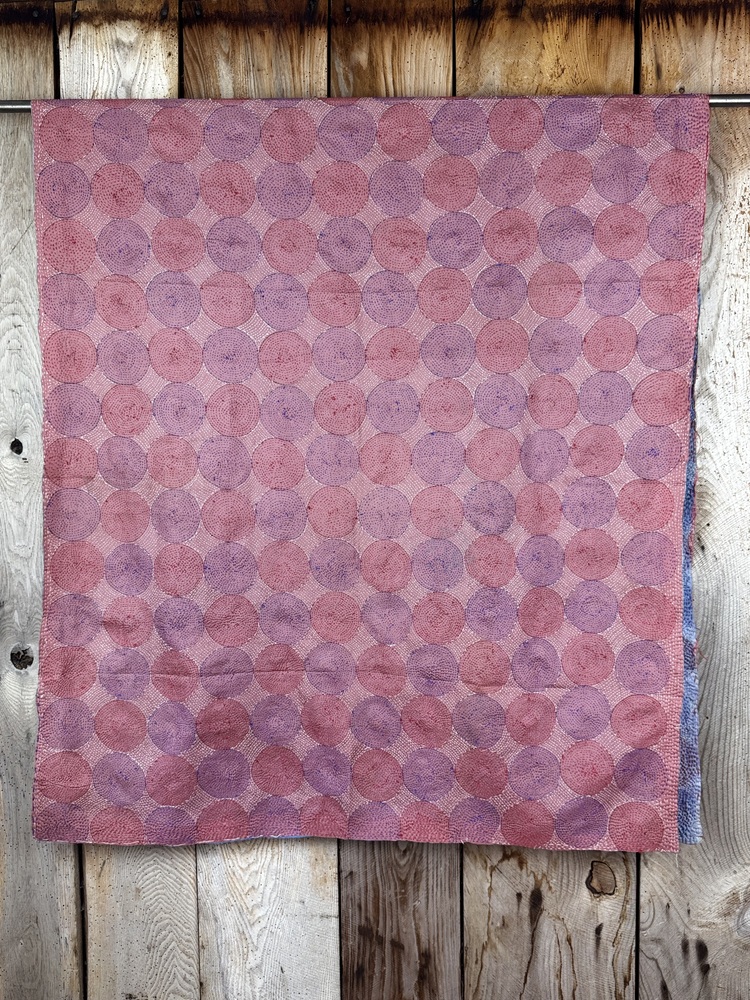 Silk scarf made from hand-stitched recycled sari silk.