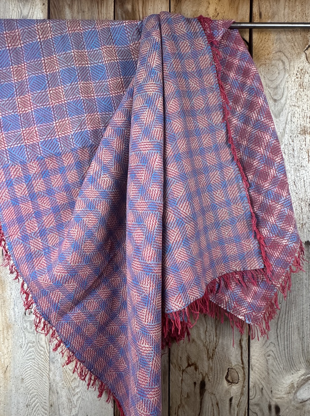 Exquisite vintage Kantha rug quilt featuring authentic hand-stitched Indian patchwork, responsibly sourced and perfect as unique homeware or picnic mat.