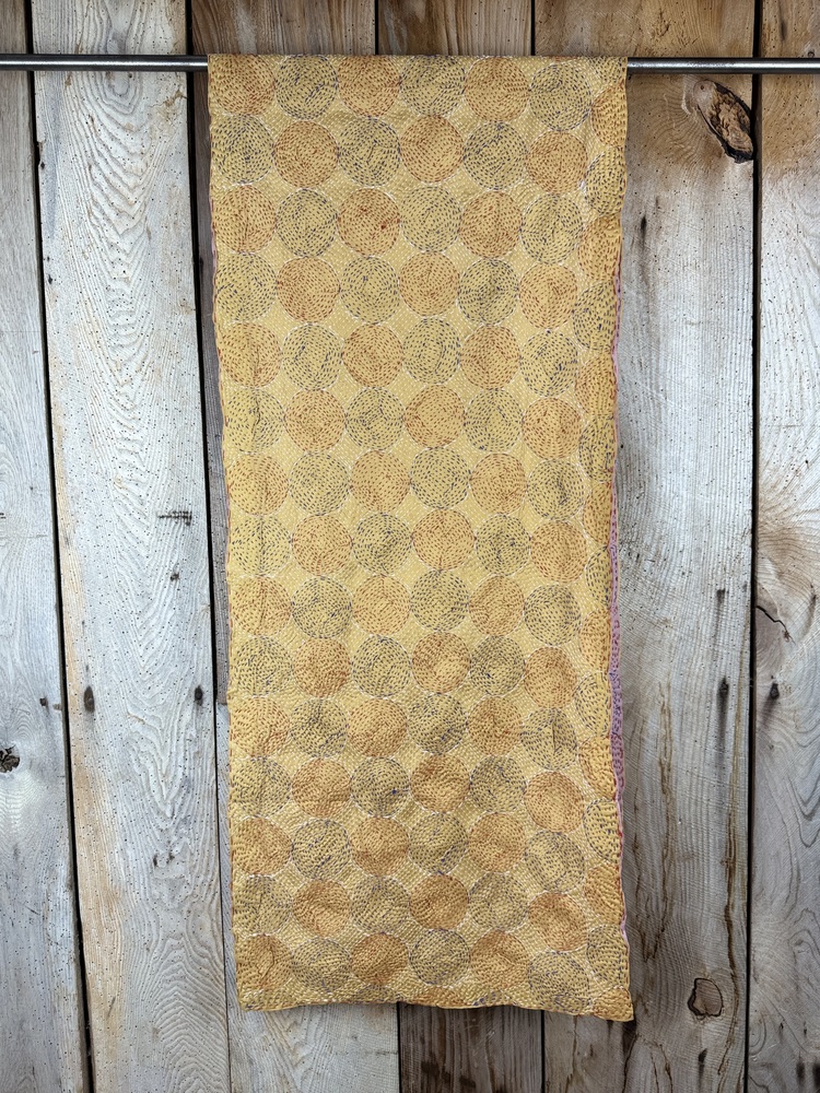 Silk scarf made from hand-stitched recycled sari silk.