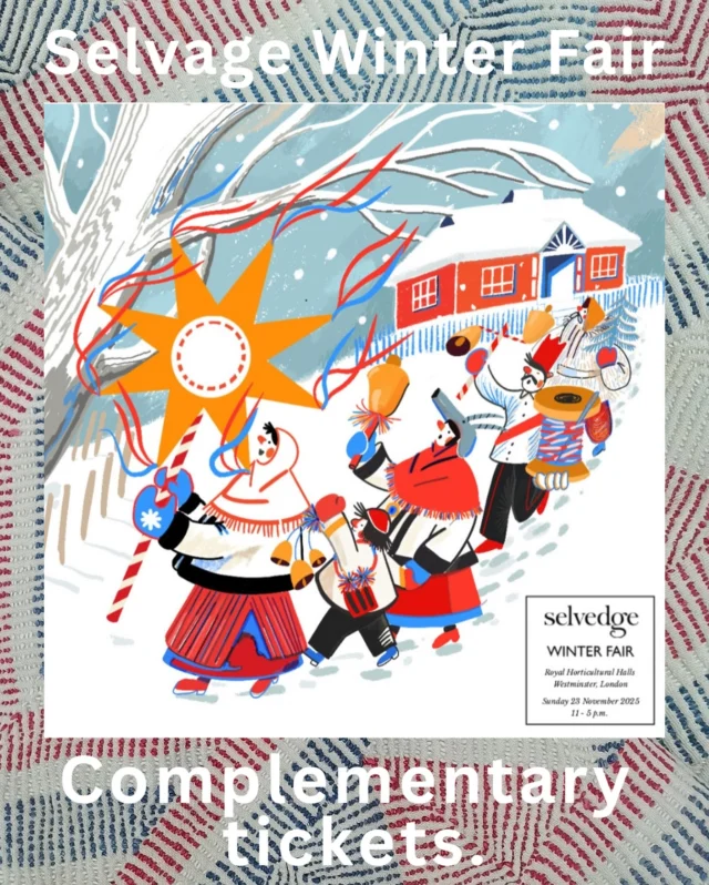 We have some complementary tickets for this years @selvedgemagazine winter fair. Nb a change of venue, now to be held at The Royal Horticultural Halls in Westminster. Sunday 23rd of November 11am-5pm. DM with your name and email address if you would like one.